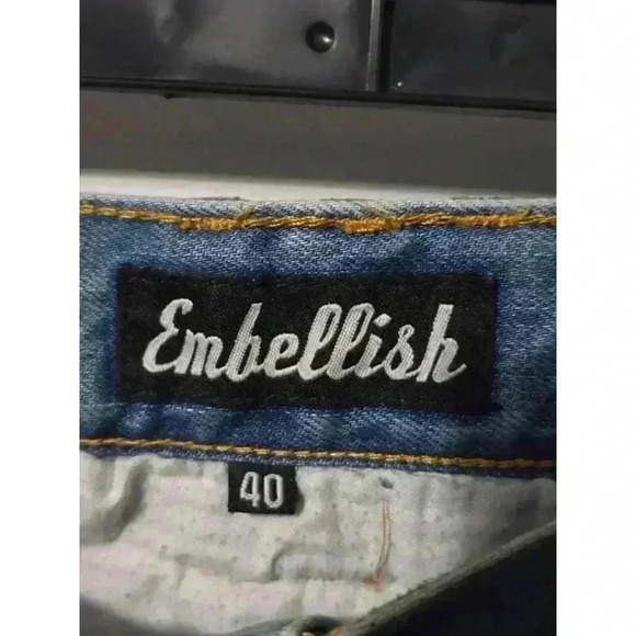 Men's Embellish Jeans Blue 40 - Picture 4 of 9